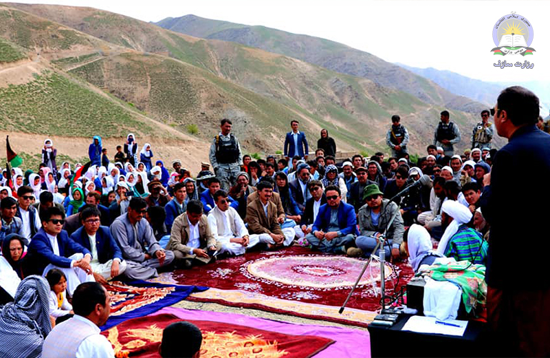 سنگ تهداب تعمیر لیسه تگاب لرگر ولایت دایکندی گذاشته شد