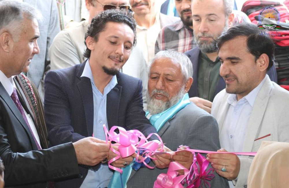 افتتاح تعمیر پنج صنفی لیسه غلام محمد میمنه گی ولایت بلخ