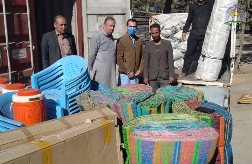 د کابل ولایت دپوهنې ریاست سره د ۲۰ تختو خیمو مرسته وشوه