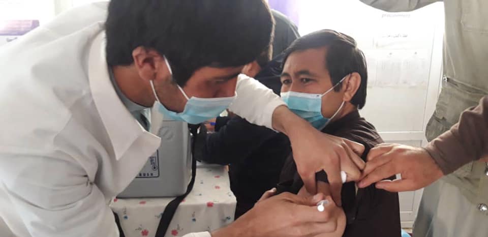 غور ولایت کې د پوهنې ریاست کارکوونکو ته د کرونا واکسین لګول پیل شول