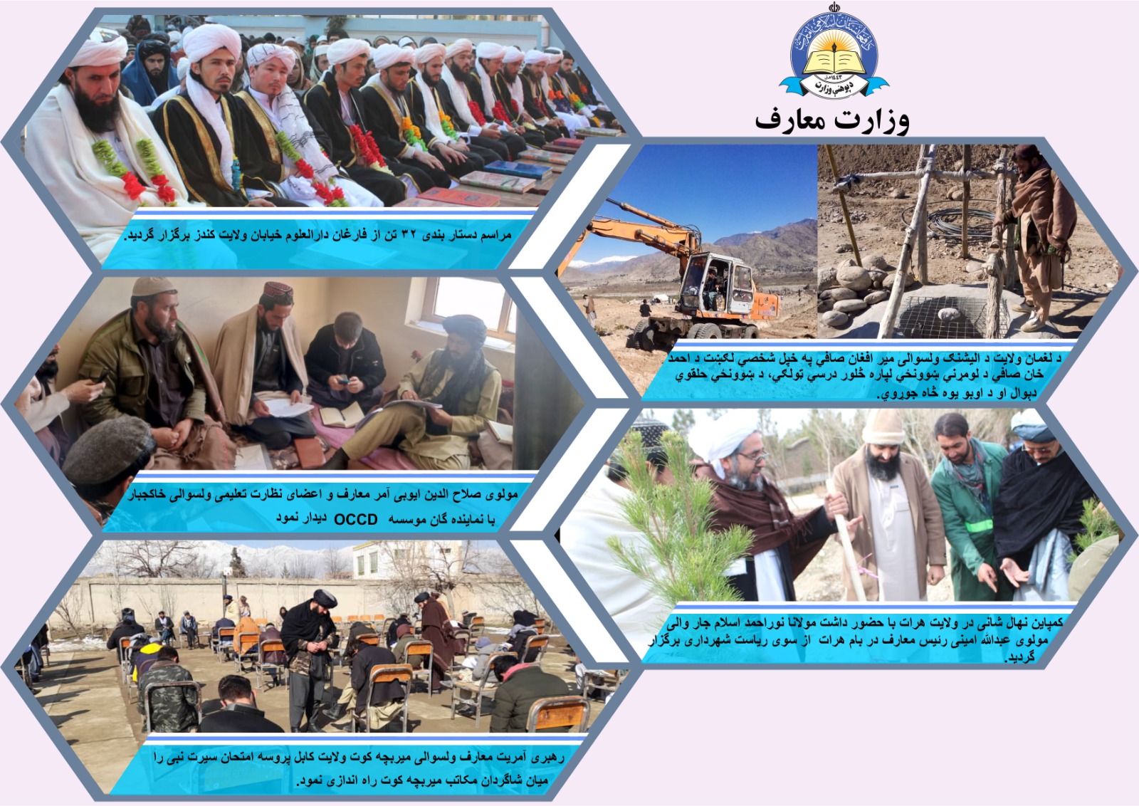 له مرکز او ولایتونو څخه د پوهنې لنډ خبرونه